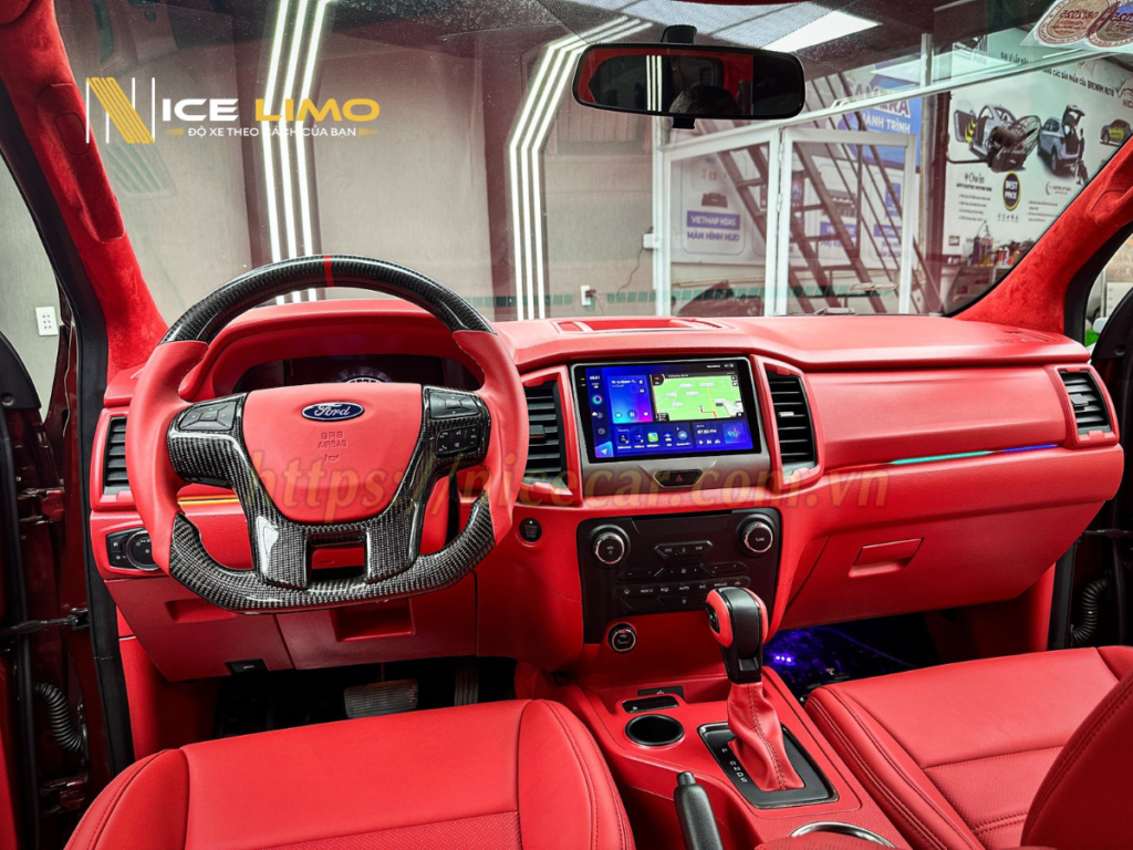 Đổi màu đỏ đồng nhất nội thất cho Ford Everest 2